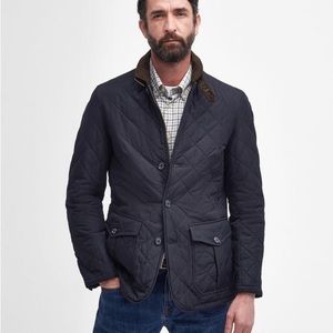 Barbour Lutz Navy Quilted Jacket - Men’s M